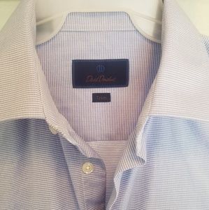 David Donahue Blue Button Down shirt